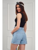 Women\'s high-waisted denim shorts MP72612 - Online store - Boutique